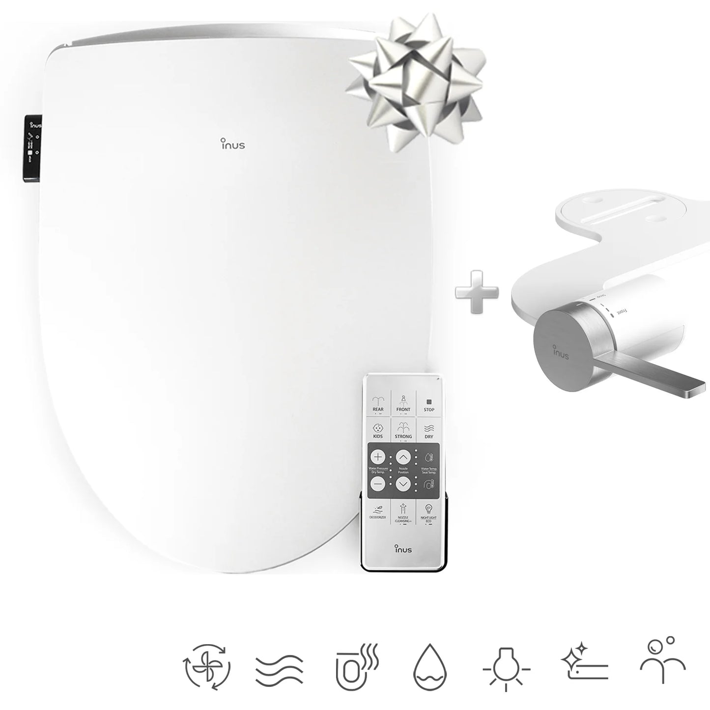 Cascade Fog Elongated Bidet Toilet Seat