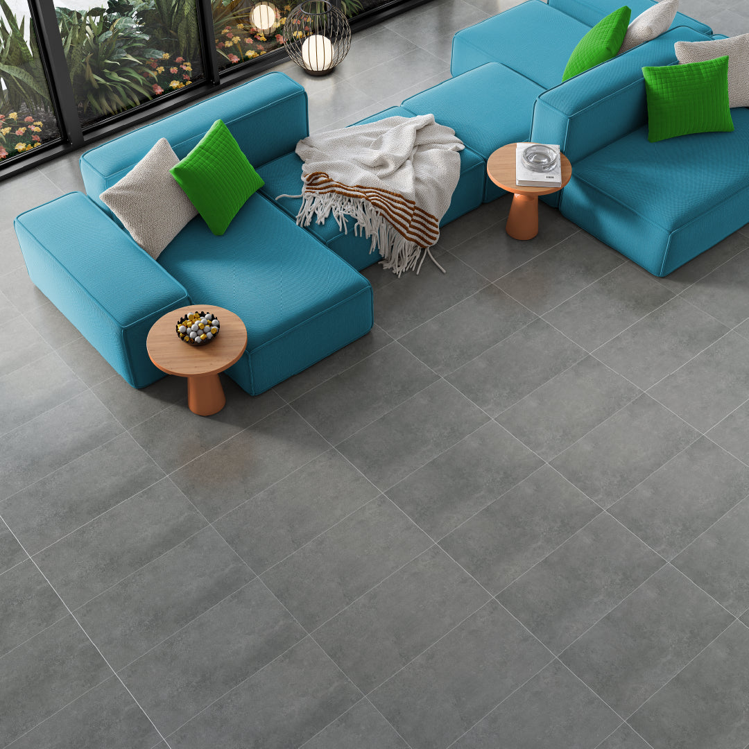 Cloud Dark Grey Semi Porcelain Tile