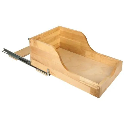 Philomena Wood High Back Vanity Rollout Drawer