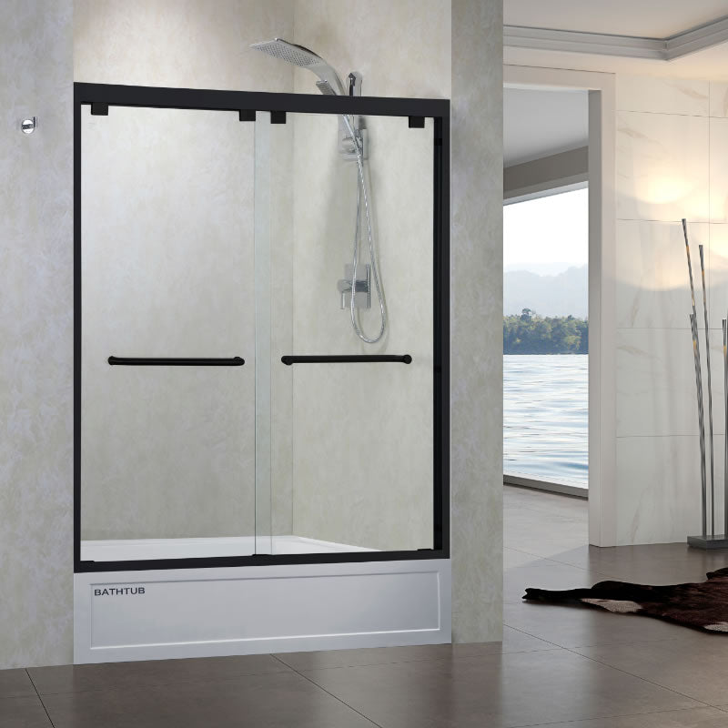 Yumi Semi-Frameless Double Sliding Shower Door