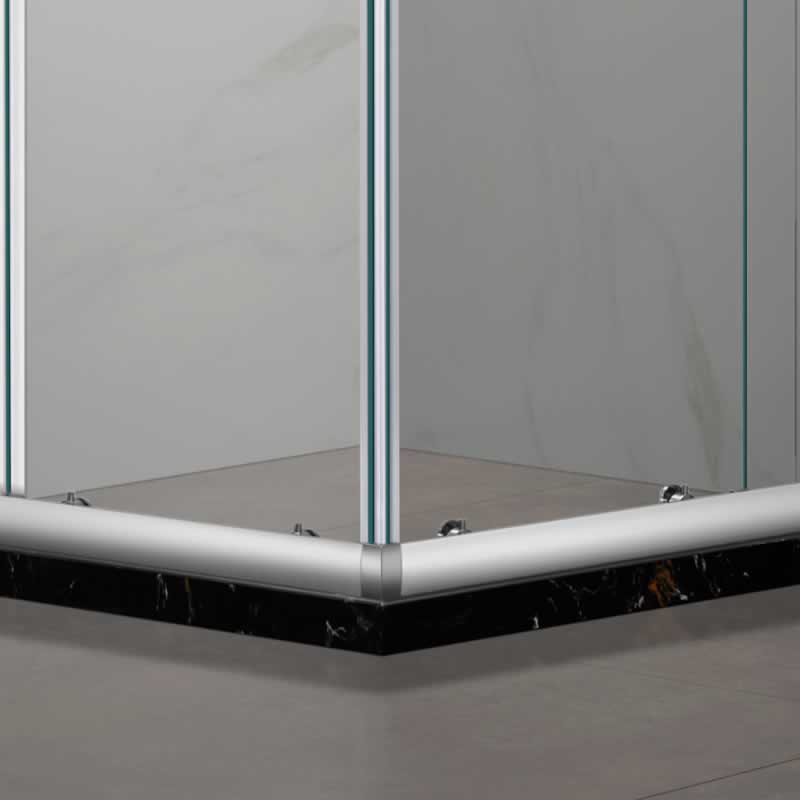 Oscar Semi-Frameless Corner Enclosure Center Sliding Shower Door