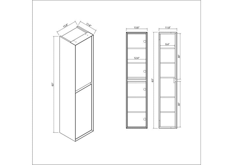Kingdee 14" Wall Mounted Linen Cabinet