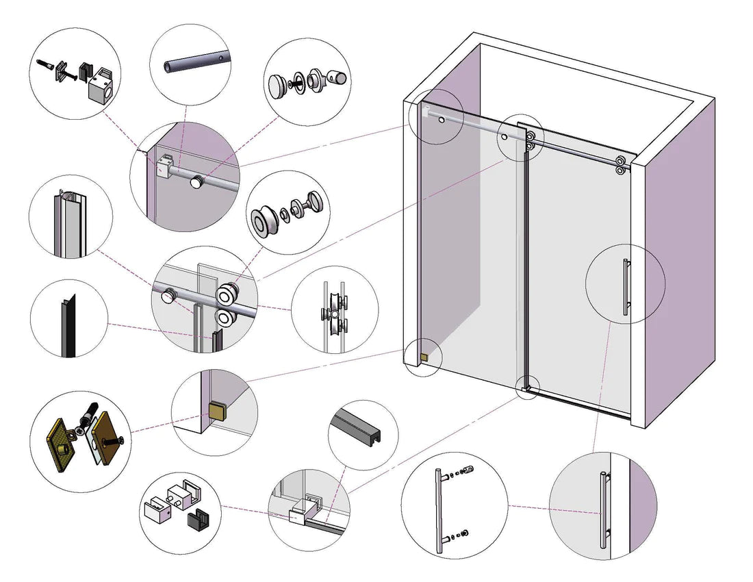 Corbett Frameless Single Sliding Shower Door