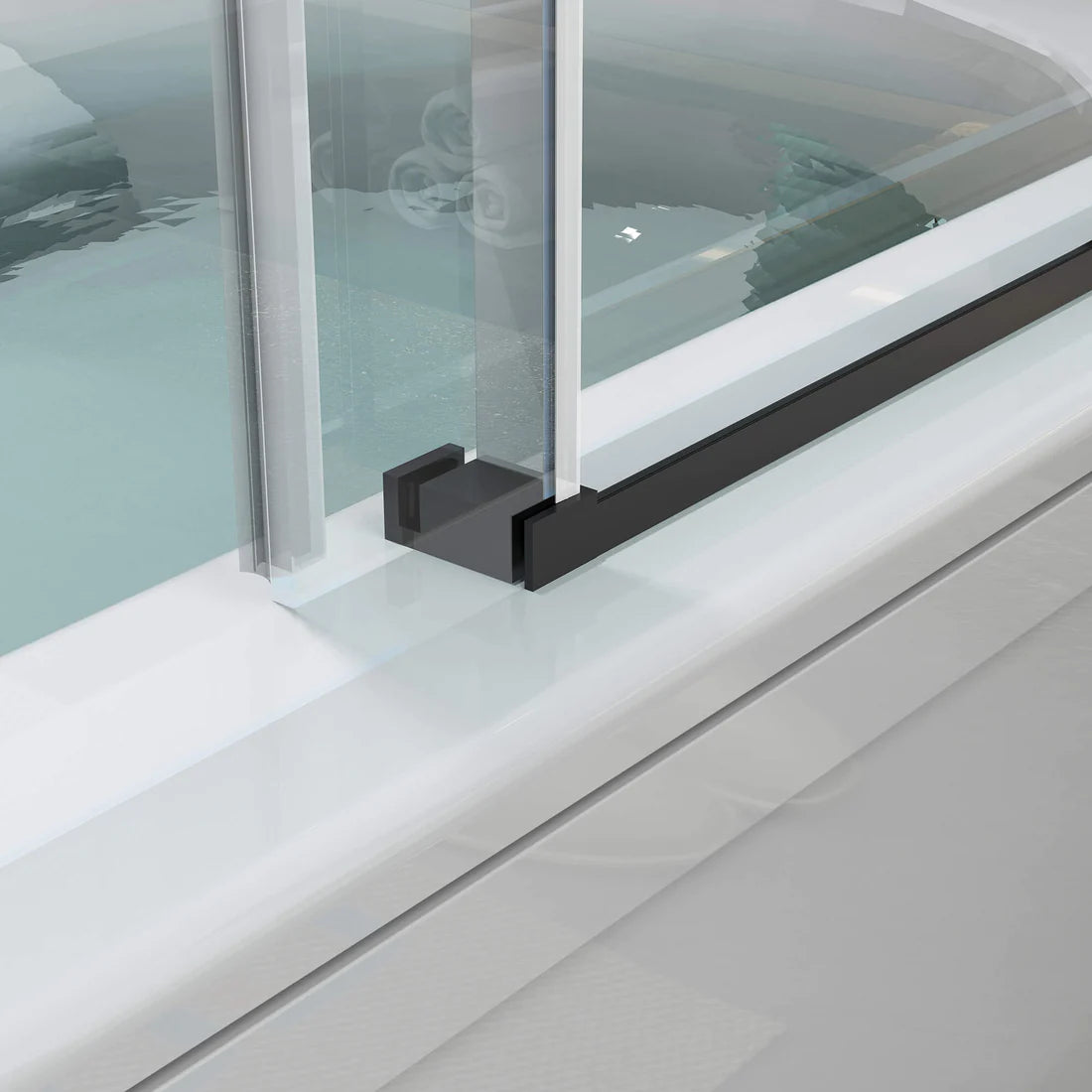 Zotikos Frameless Single Sliding Shower Door