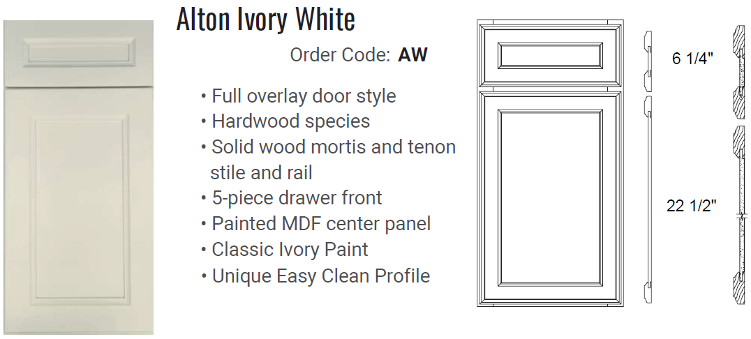 Alton Ivory White Double Shaker