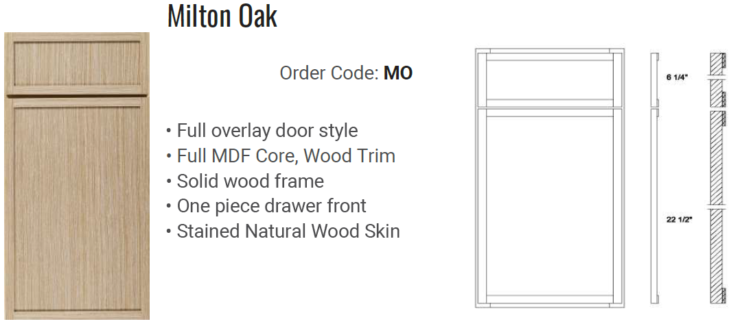 Milton Slim Shaker Oak