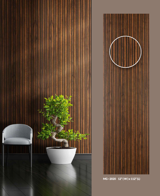 Alder Multi Width Slatted Polypropylene Interior Decorative Wall Panel