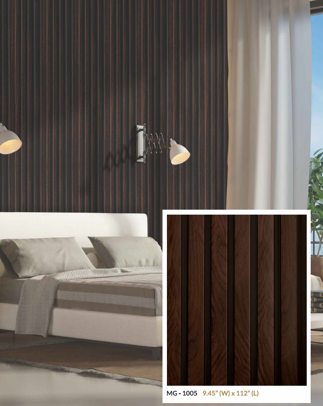 Red Oak Slatted Polypropylene Interior Decorative Wall Panel