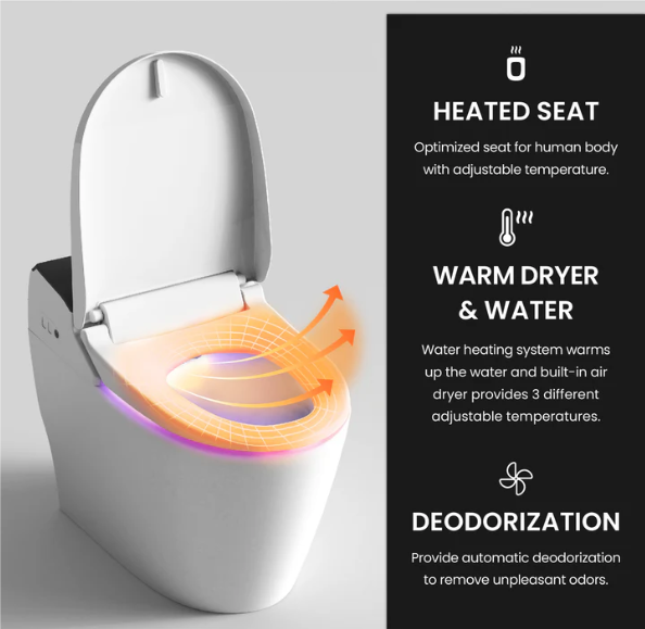 VOVO Smart Bidet Toilet with Auto Flushing TCB-8100B (Made in Korea)