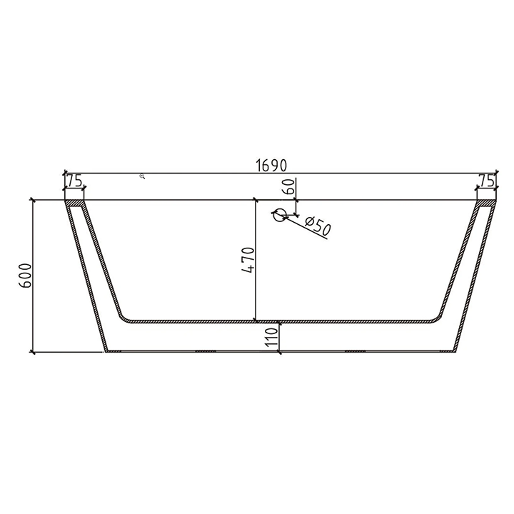 Queen 67" Freestanding Bathtub