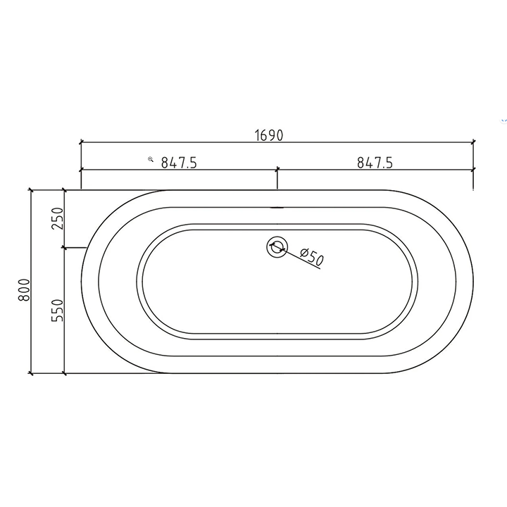 Queen 67" Freestanding Bathtub