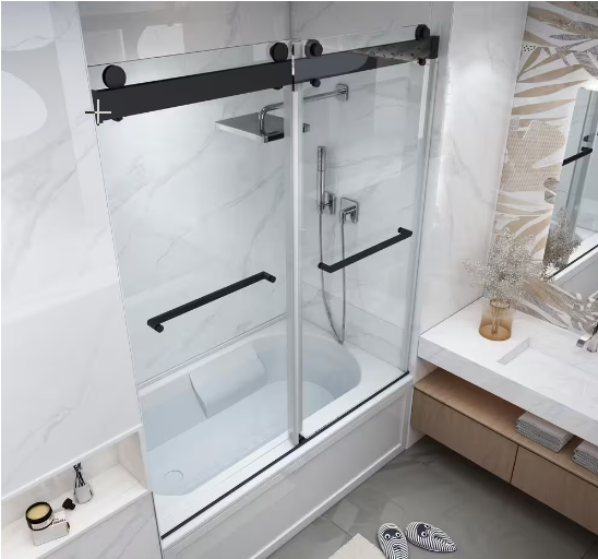 Cyrus Frameless Double Sliding Shower Door