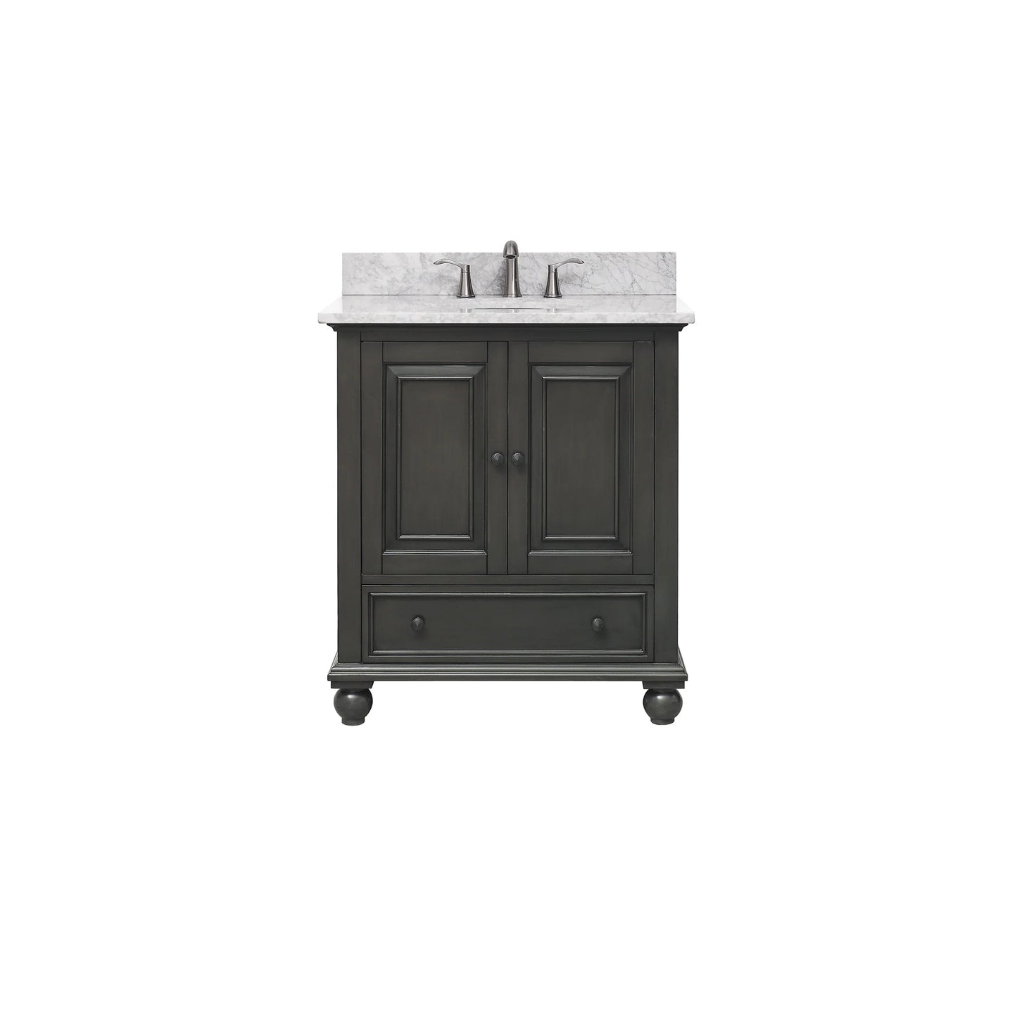 Carrara White Marble Top With Sink Modern Bathroom Vanity - KBF Home Improvement