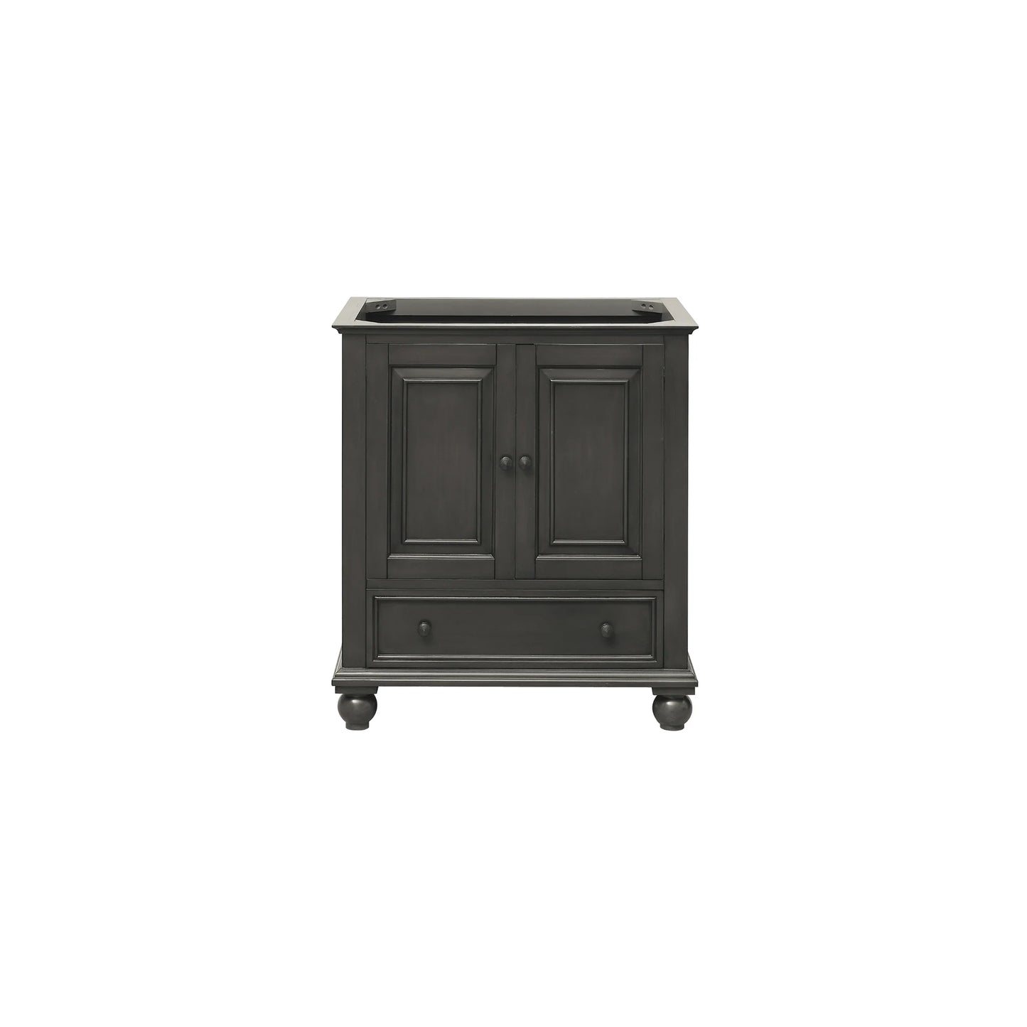 luxury bathroom vanity with 1 drawer + 2 doors, black bronze hardware & freestanding design. KBH Home Improvement