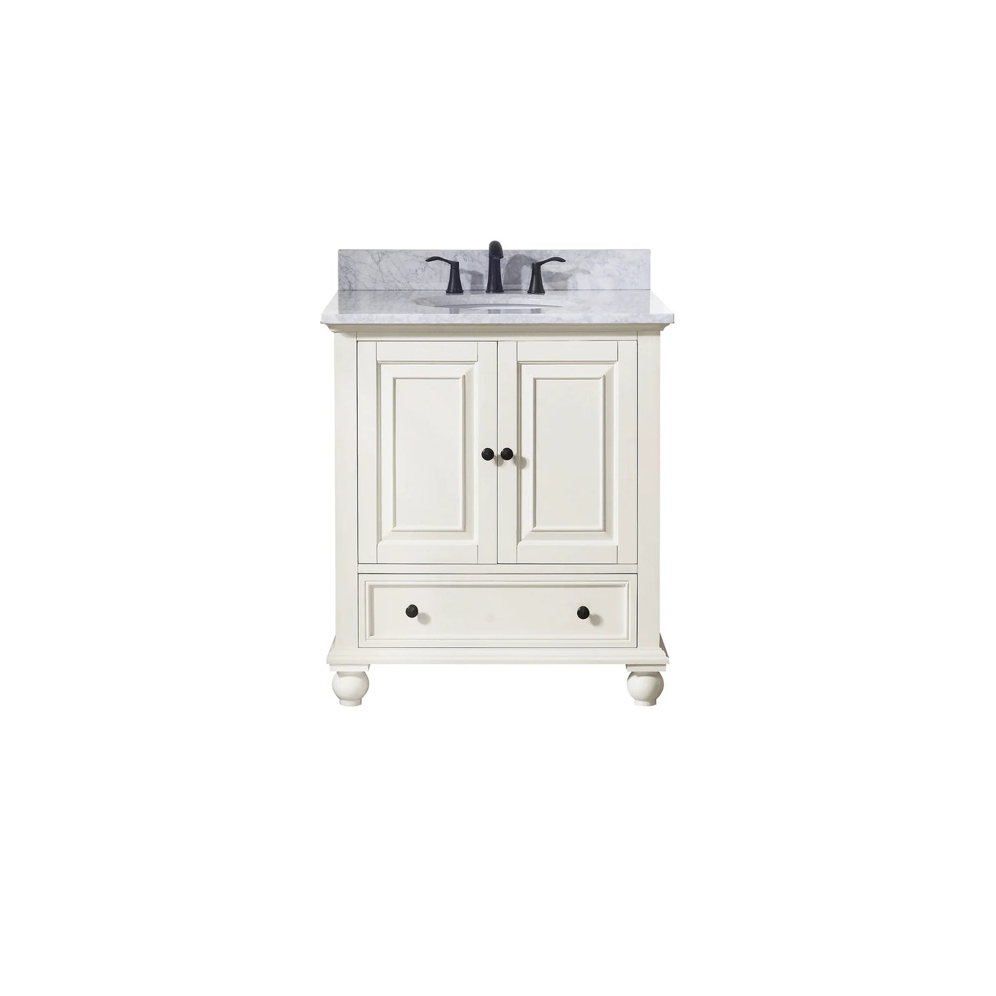 Carrara White Marble Top With Sink Modern Bathroom Vanity - KBF Home Improvement