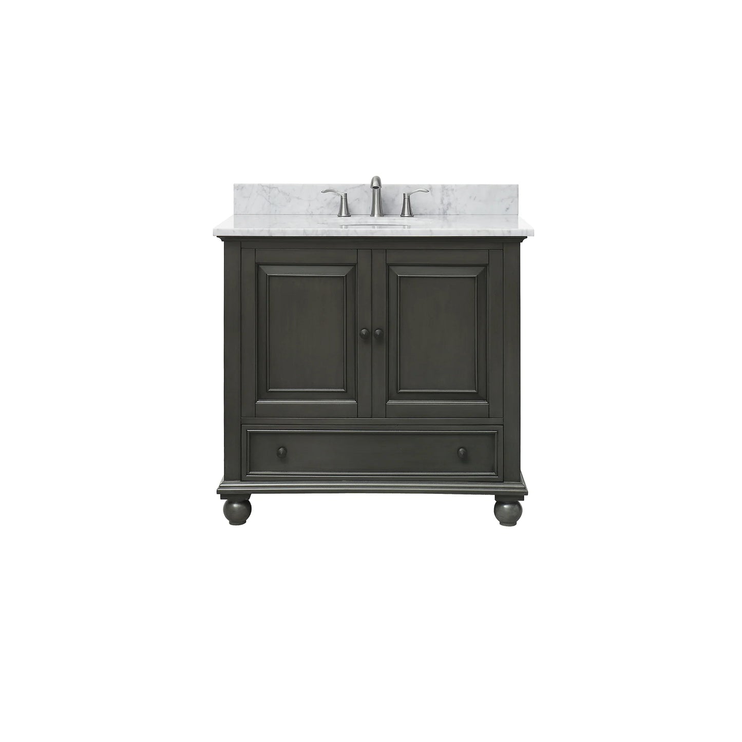 Carrara White Marble Top With Sink Modern Bathroom Vanity - KBF Home Improvement