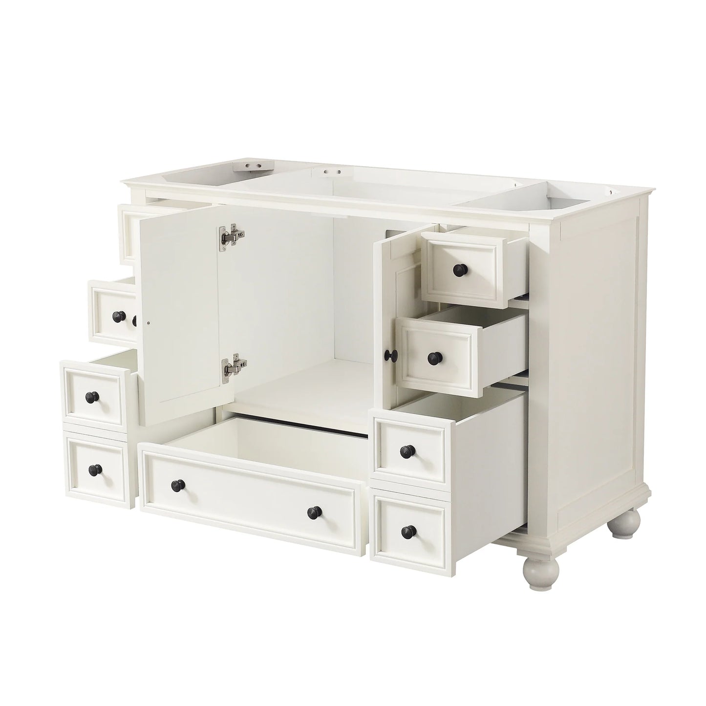 Thompson 48" Modern Bathroom Vanity Features 9 storage spaces | KBH Home