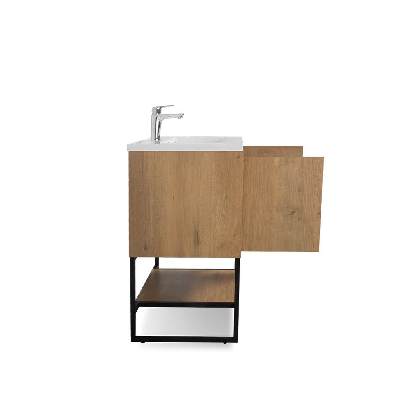 Allen 36" Freestanding Bathroom Vanity with Solid Surface Integrated Sink Top