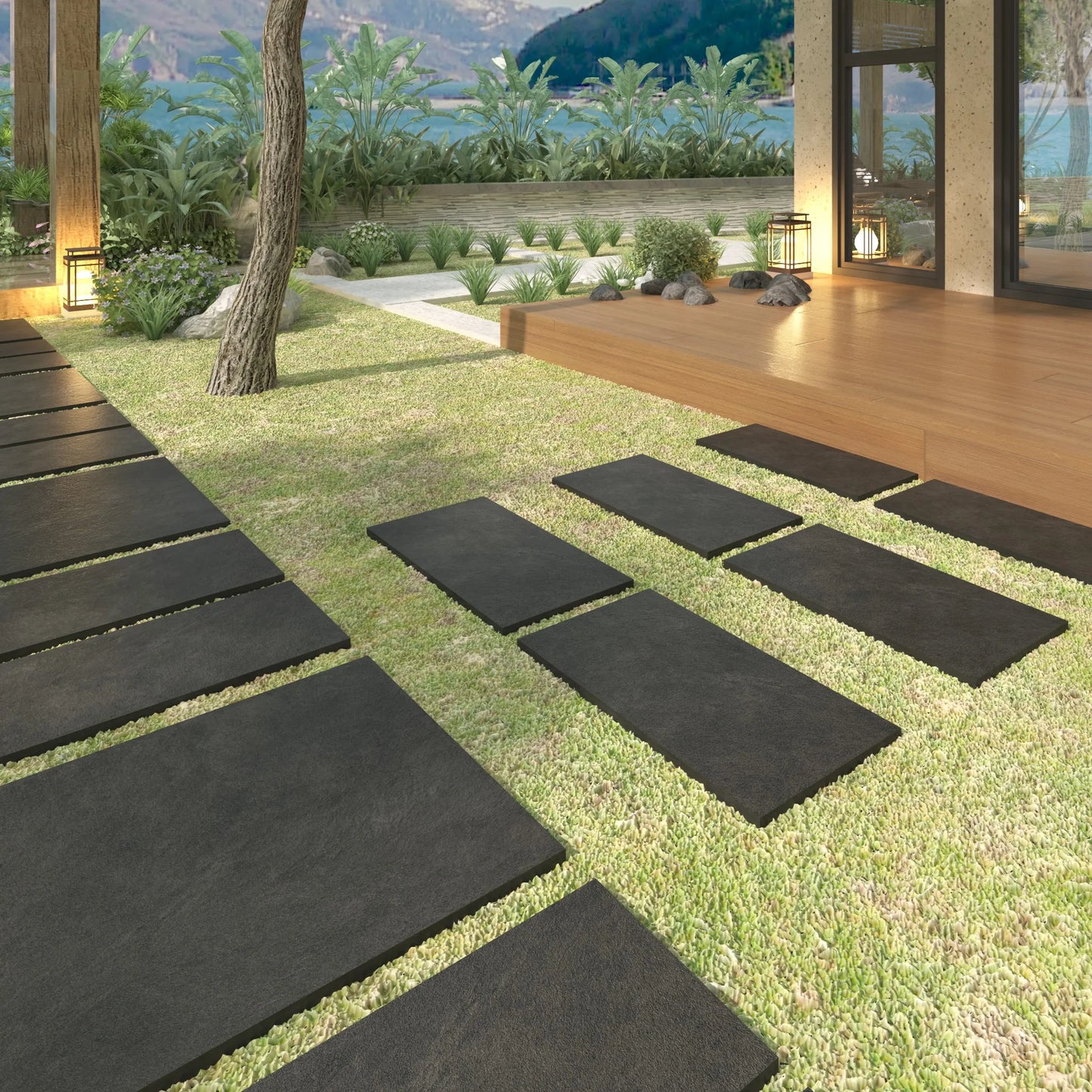 Novus Basalt Porcelain Pavers