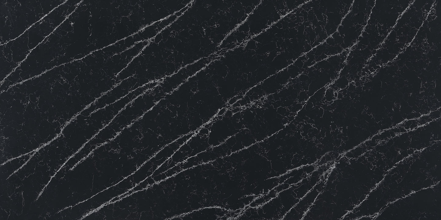 Thunder Black Quartz Slab