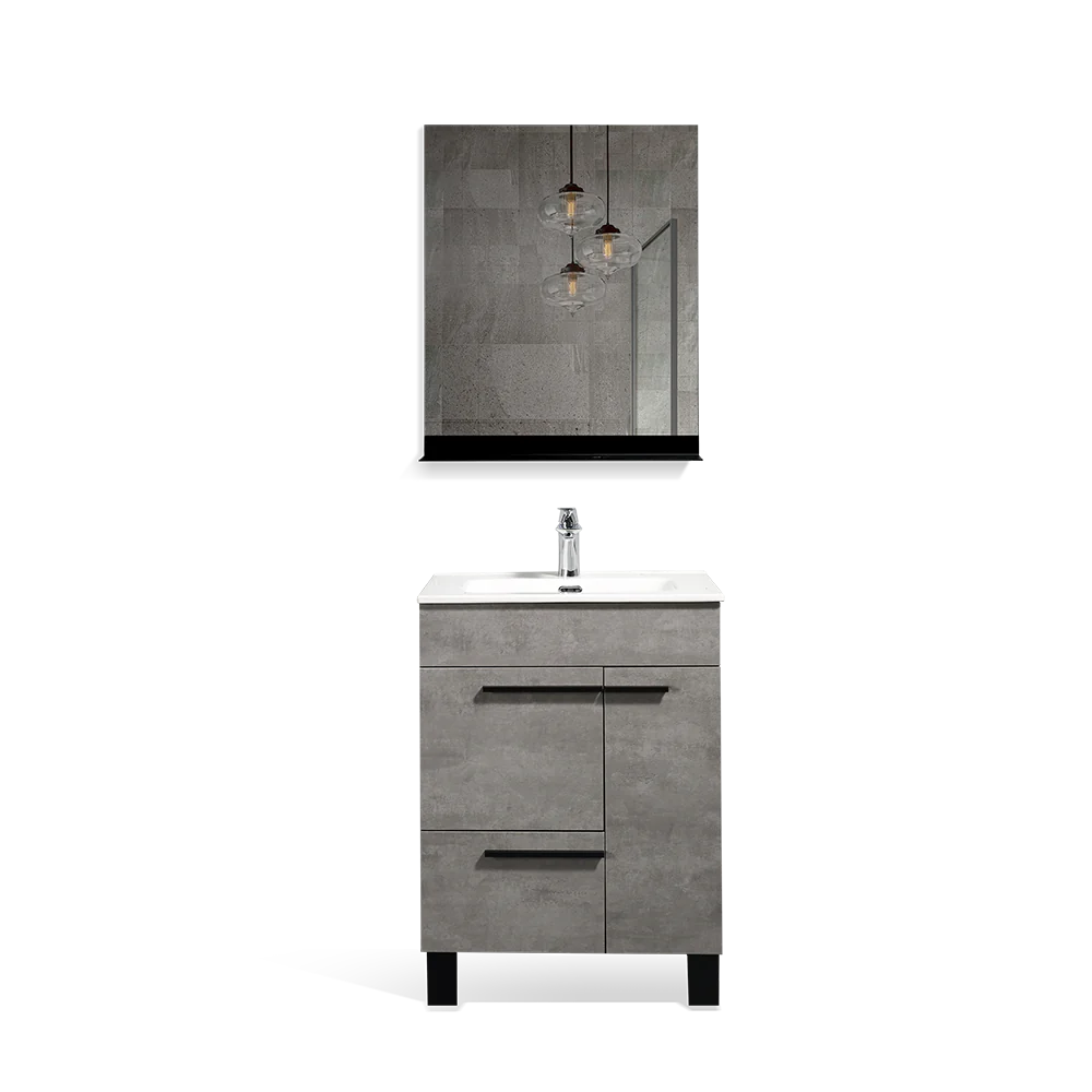 Gill 28" Freestanding Bathroom Vanity with Ceramic Integrated Sink Top
