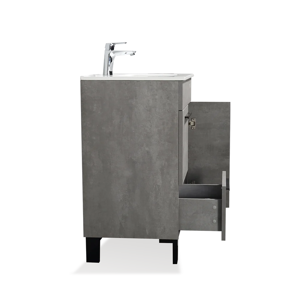 Gill 28" Freestanding Bathroom Vanity with Ceramic Integrated Sink Top