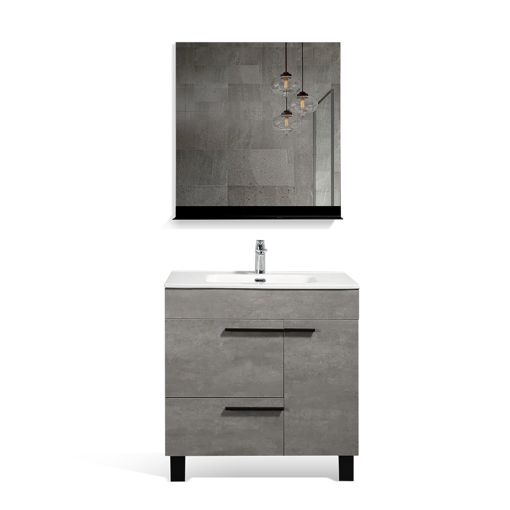 Gill 28" Freestanding Bathroom Vanity with Ceramic Integrated Sink Top