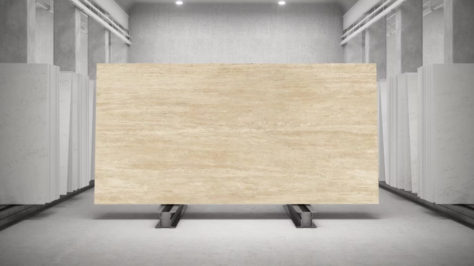 Atlas Plan PorcelainTop™ Travertine Sand Porcelain Slab