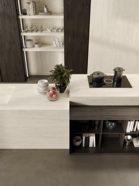 Atlas Plan PorcelainTop™ Travertine White Porcelain Slab