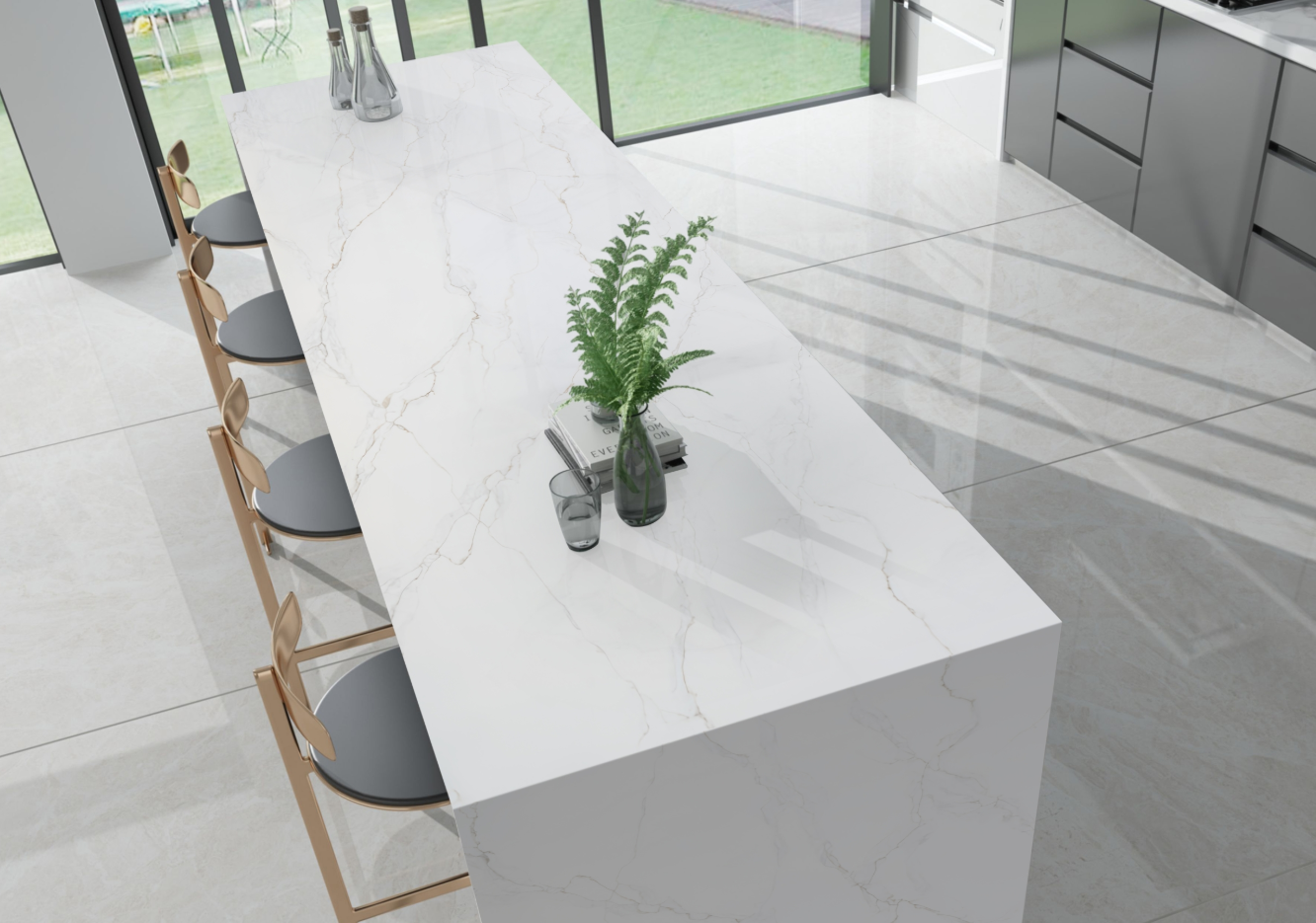 Truffle Gold Quartz Slab