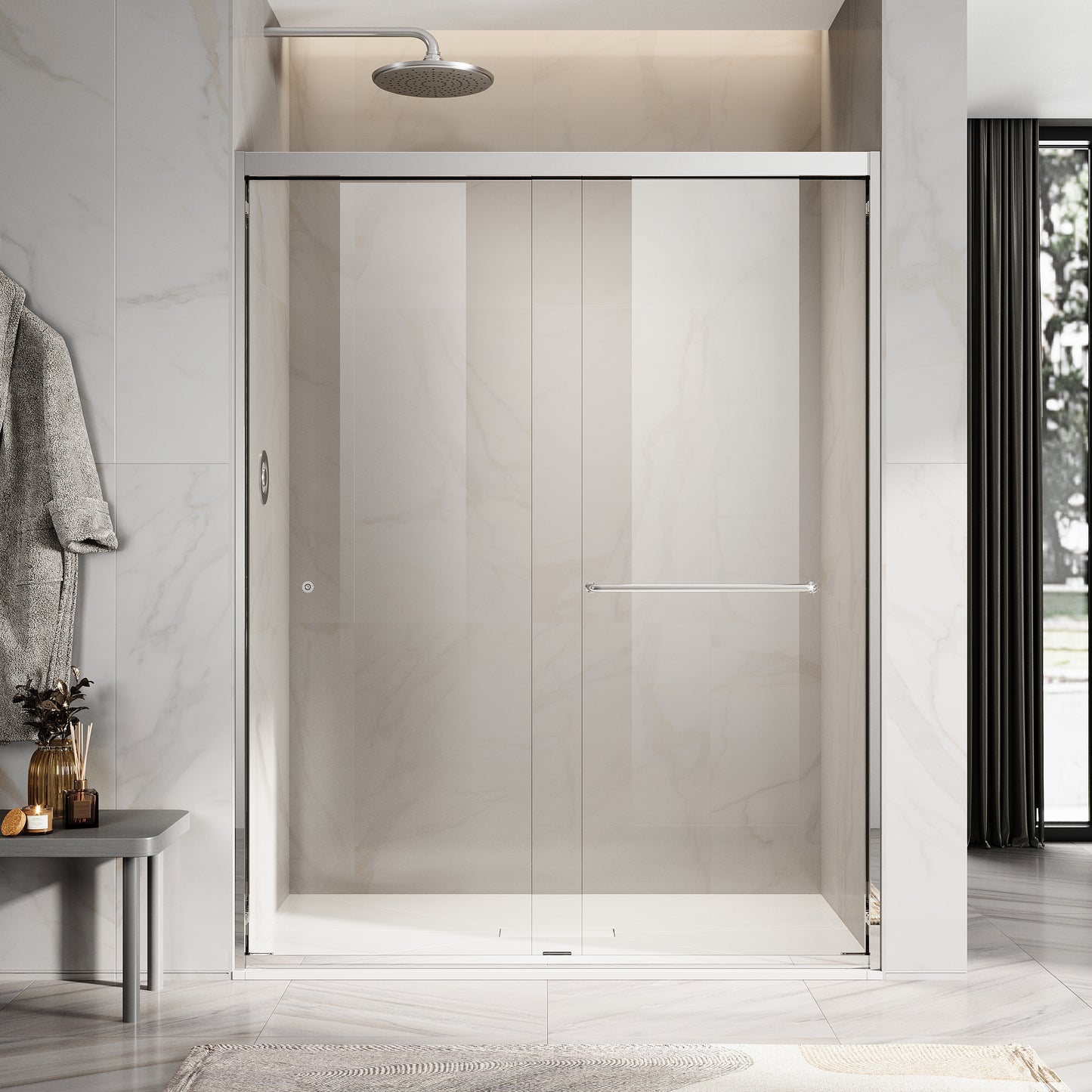 Jaden Semi-Frameless Double Sliding Shower Door