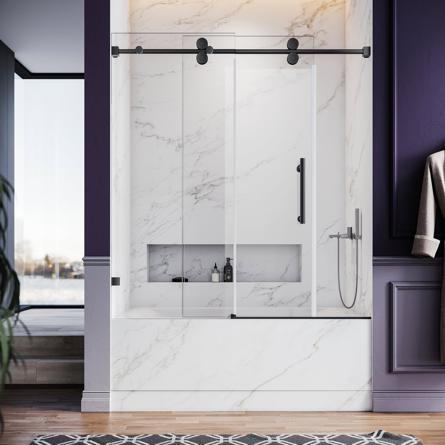 Lula Frameless Single Sliding Glass Shower Door