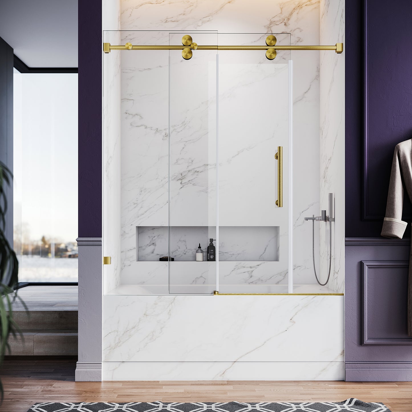 Lula Frameless Single Sliding Glass Shower Door