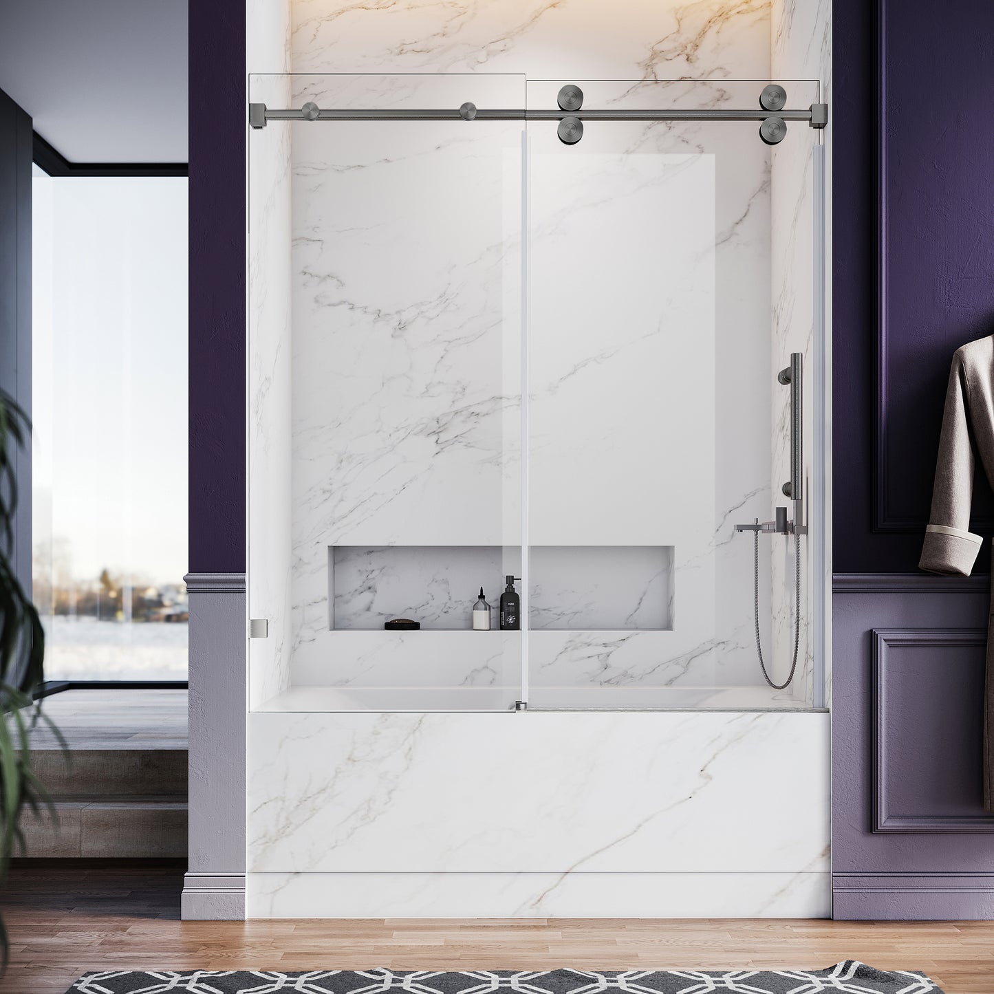 Lula Frameless Single Sliding Glass Shower Door