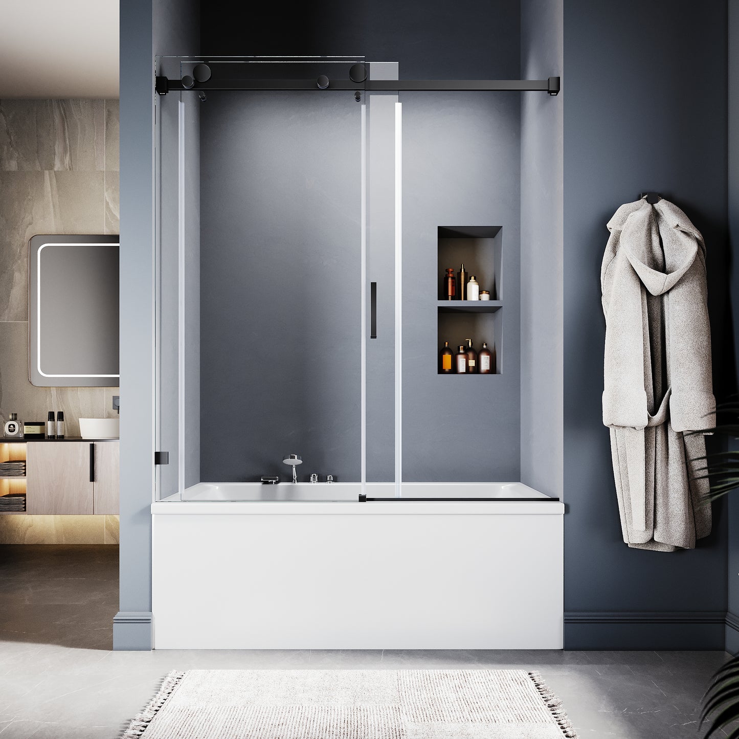 Mabel Frameless Single Sliding Shower Door