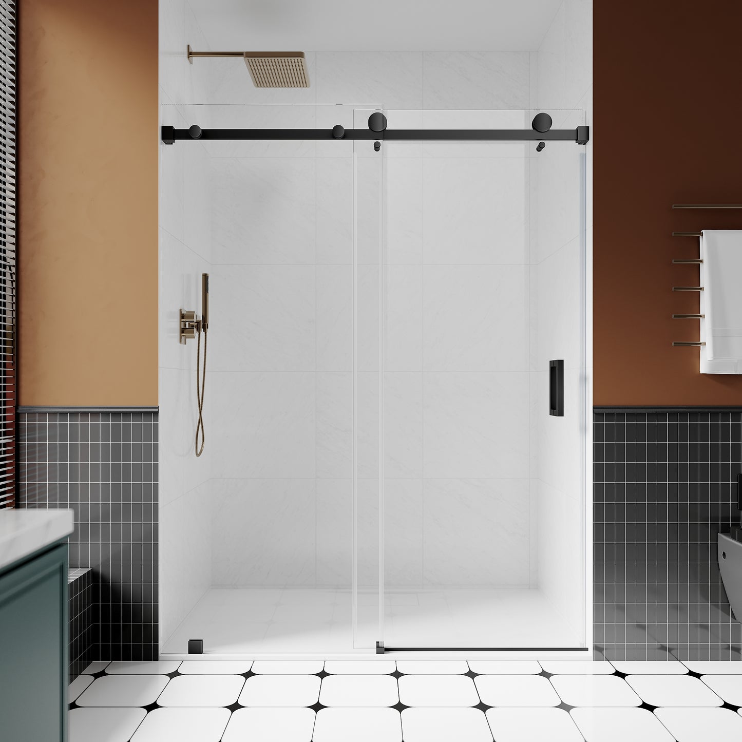 Mabel Frameless Single Sliding Shower Door