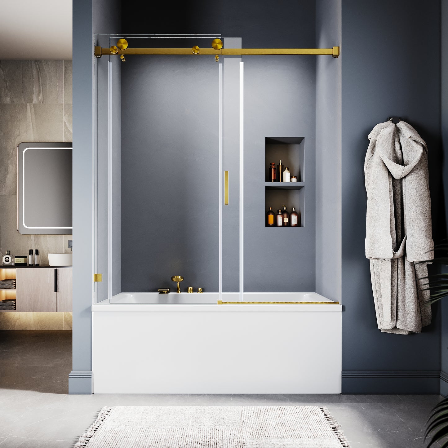 Mabel Frameless Single Sliding Shower Door