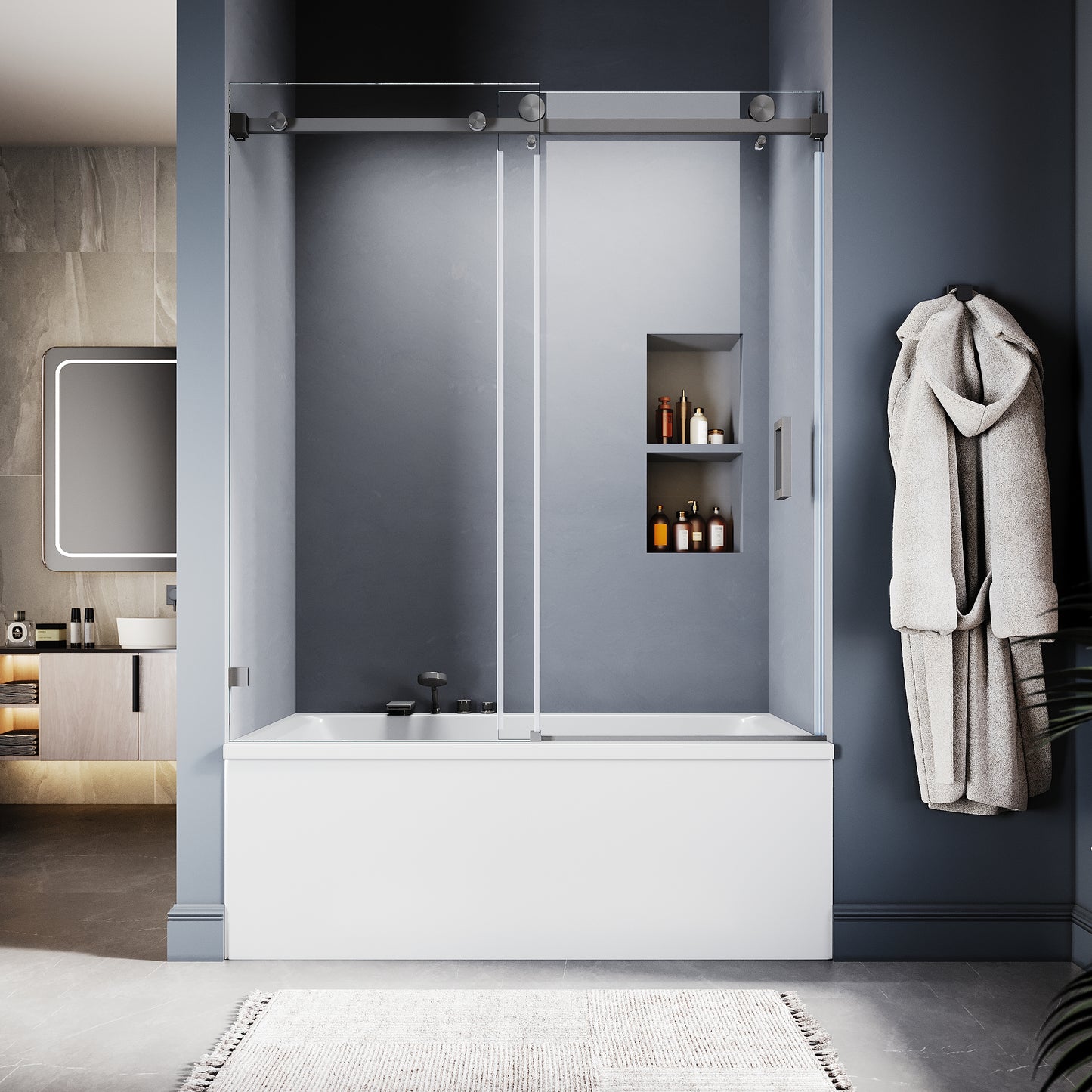 Mabel Frameless Single Sliding Shower Door