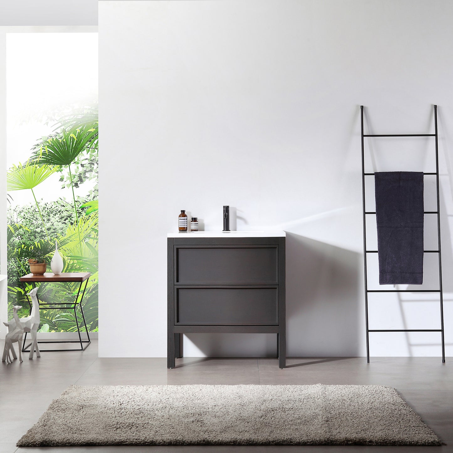 Annecy 24" Freestanding Bathroom Vanity with Reinforced Acrylic Integrated Sink Top