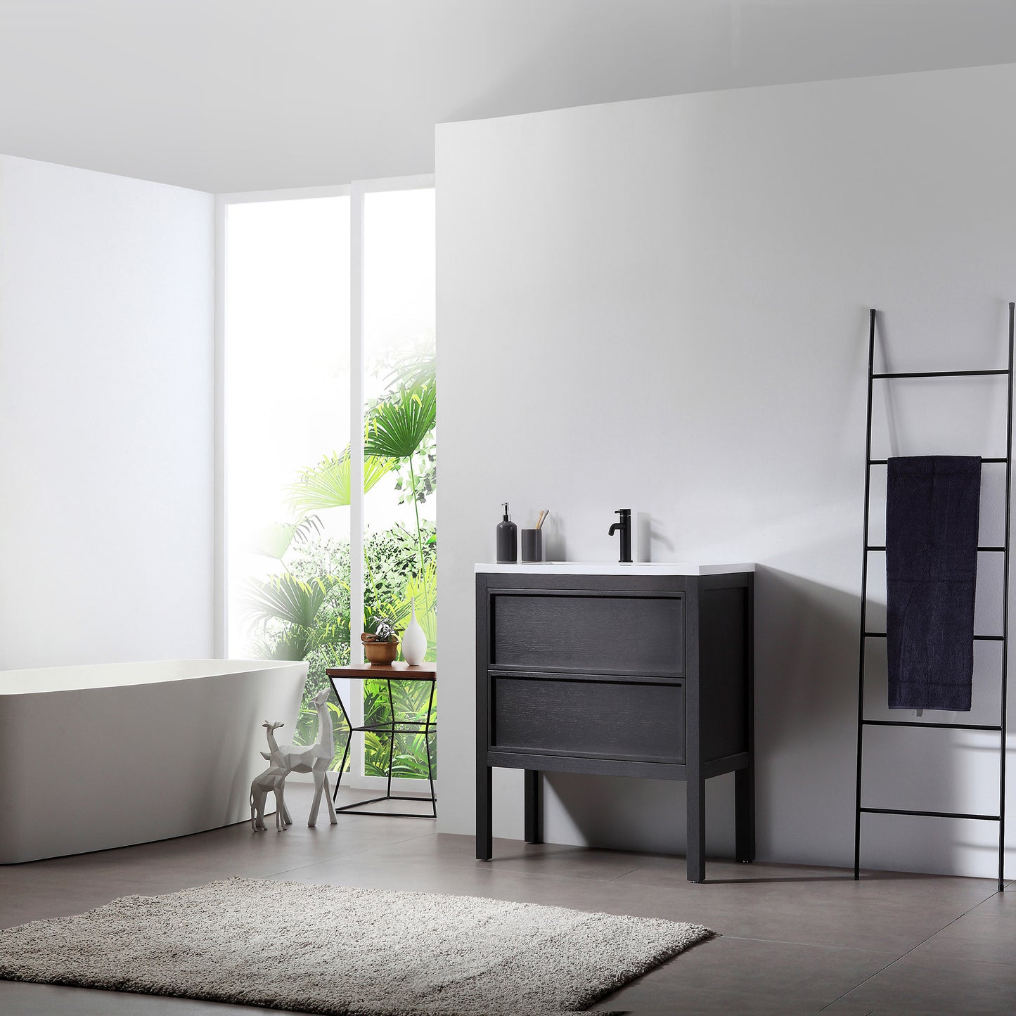 Annecy 24" Freestanding Bathroom Vanity with Reinforced Acrylic Integrated Sink Top