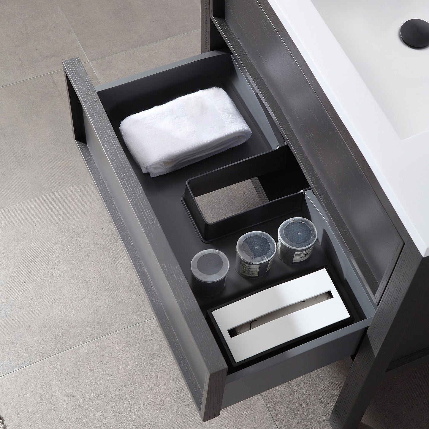 Annecy 24" Freestanding Bathroom Vanity with Reinforced Acrylic Integrated Sink Top