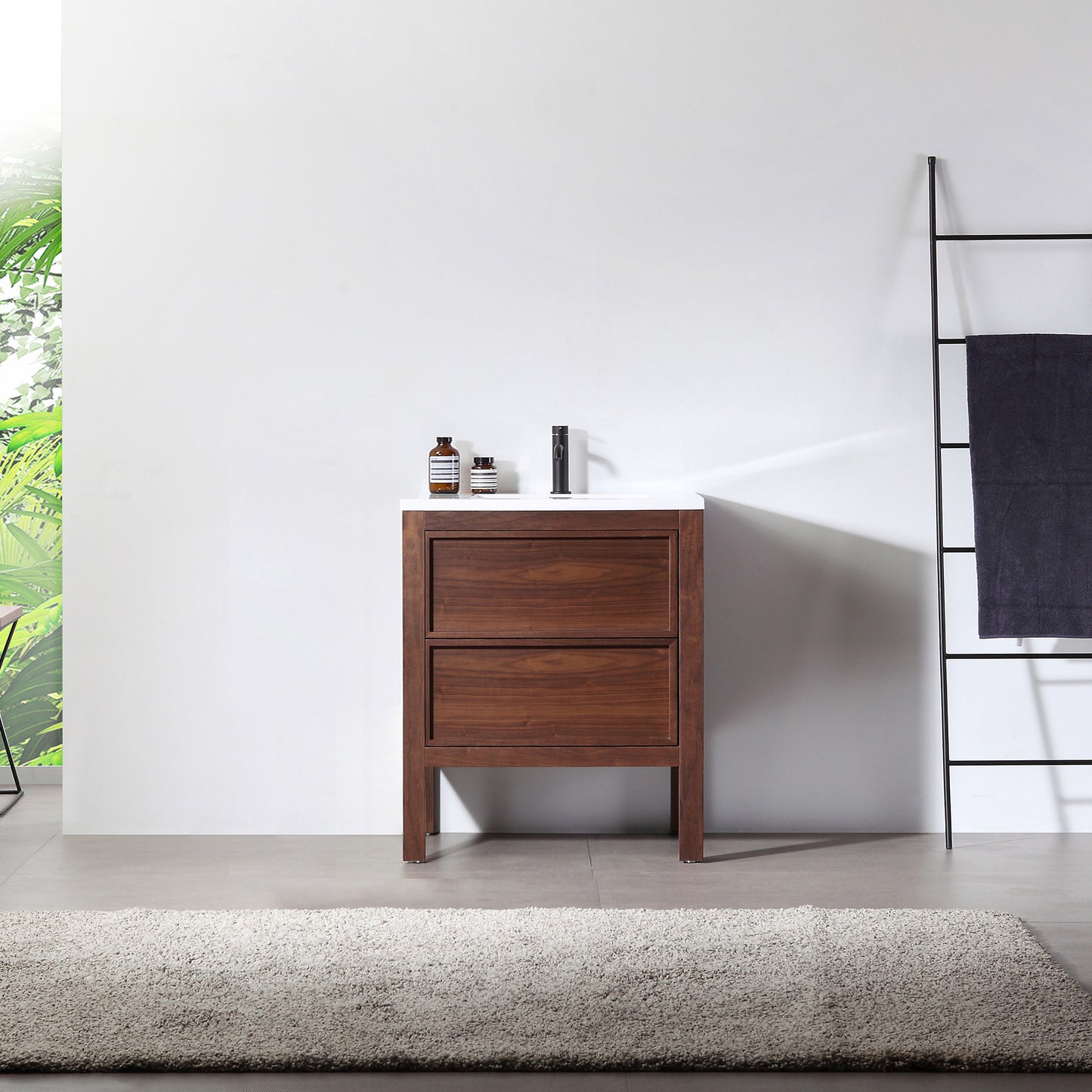 Annecy 24" Freestanding Bathroom Vanity with Reinforced Acrylic Integrated Sink Top