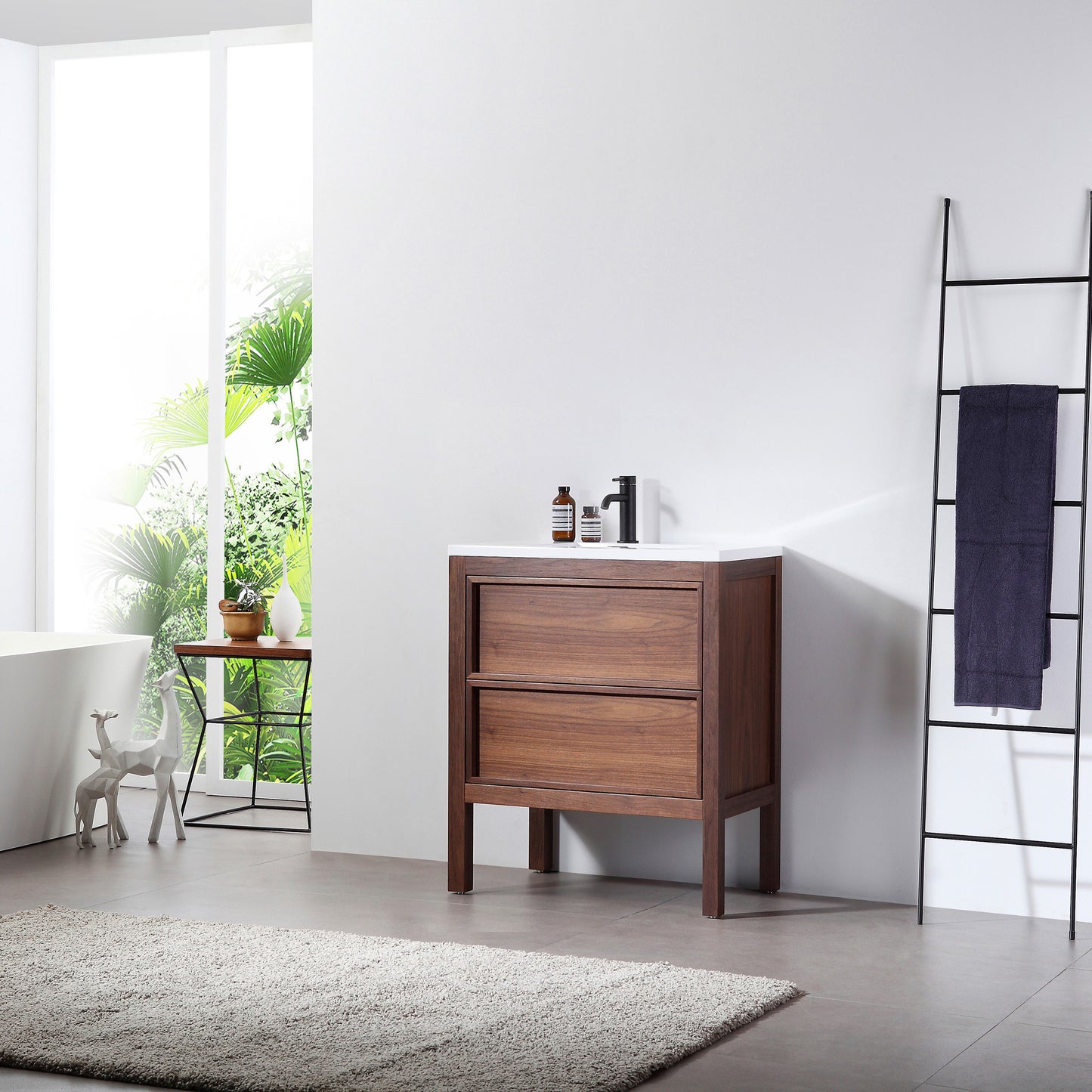Annecy 24" Freestanding Bathroom Vanity with Reinforced Acrylic Integrated Sink Top