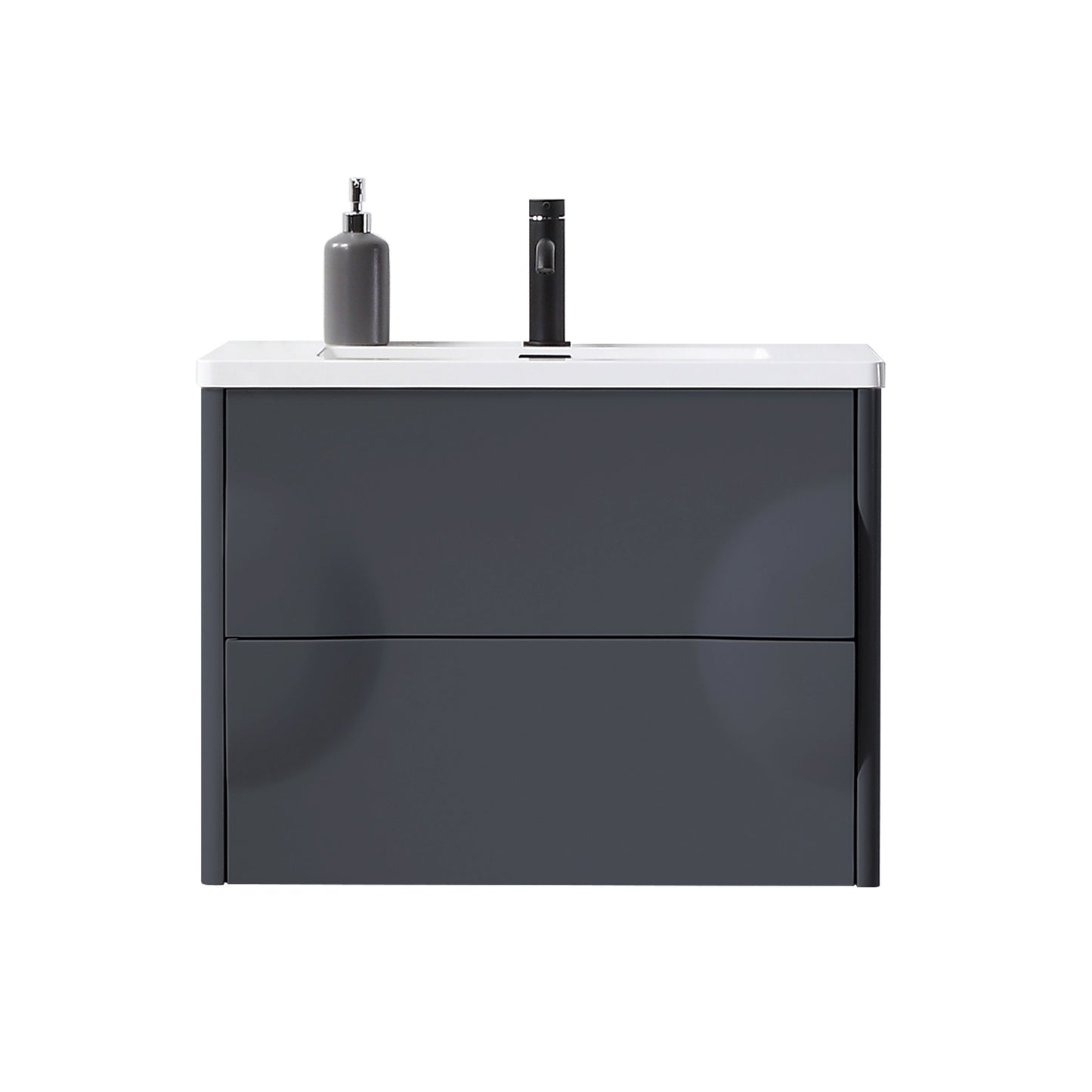 Colmar 30" Wall Mounted Bathroom Vanity with Reinforced Acrylic Integrated Sink Top
