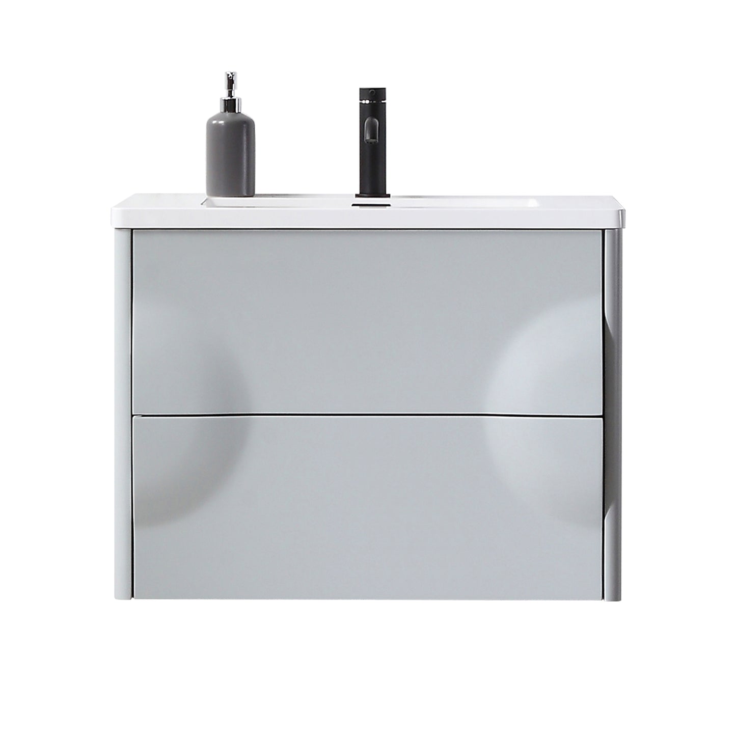 Colmar 30" Wall Mounted Bathroom Vanity with Reinforced Acrylic Integrated Sink Top