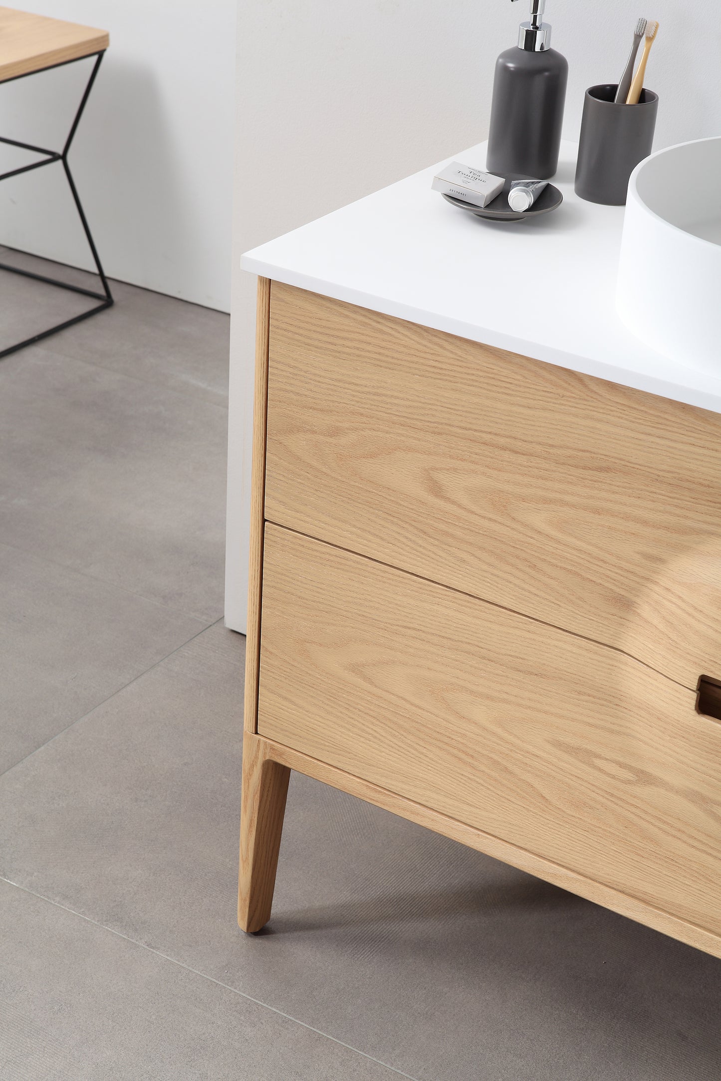 Colmar 48" Freestanding Bathroom Vanity with Premium Grade ATH Matte Solid Surface Top and Vessel Sink