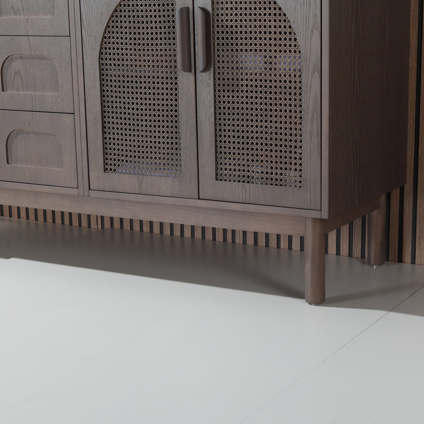 Nara 72" Freestanding Bathroom Vanity with Pure White Quartz Top and Ceramic Undermount Sinks