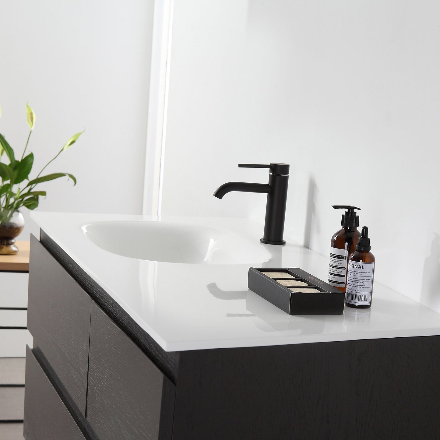 Rothenburg 42" Freestanding Bathroom Vanity with Premium Grade ATH Matte Solid Surface Integrated Sink Top