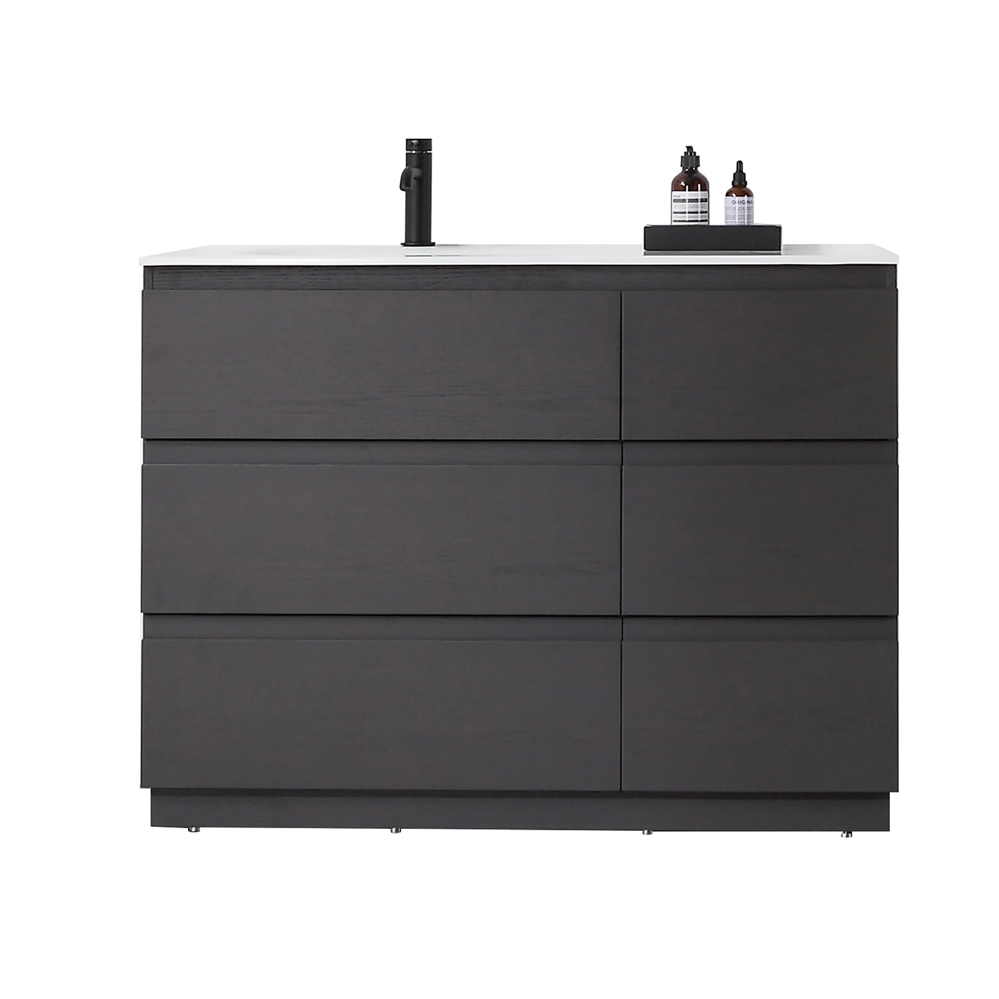Rothenburg 42" Freestanding Bathroom Vanity with Premium Grade ATH Matte Solid Surface Integrated Sink Top