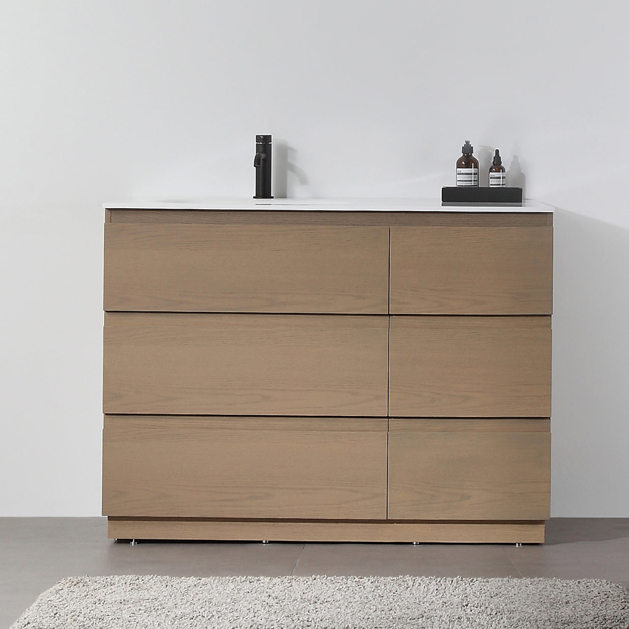 Rothenburg 42" Freestanding Bathroom Vanity with Premium Grade ATH Matte Solid Surface Integrated Sink Top
